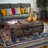 Sanjay Old Distressed Painted Teak Trunk on Wheels