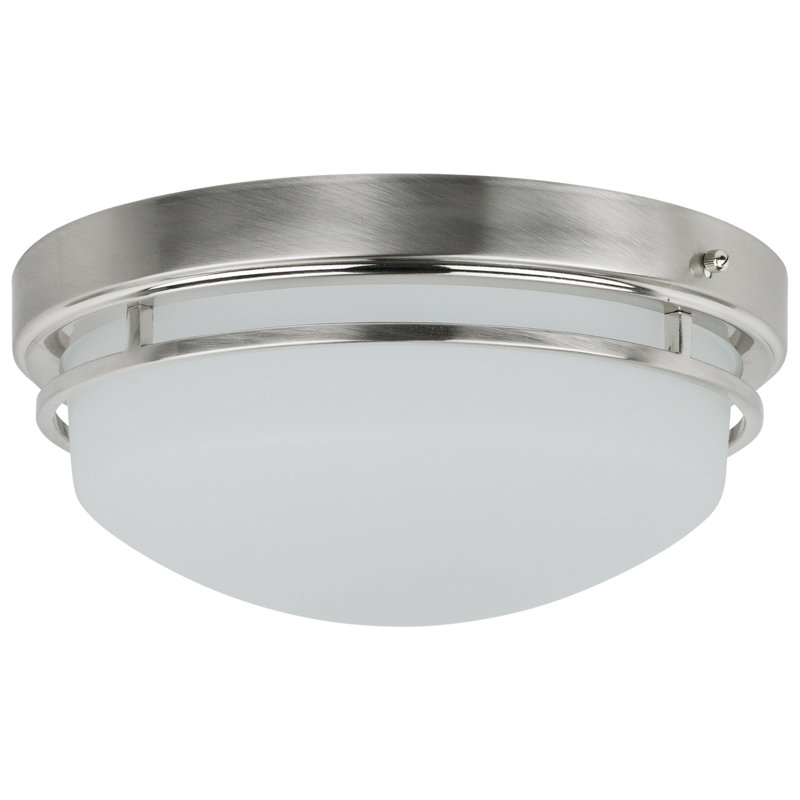 Glass LED Flush Mount, 6.49" H x 13.15" W x 13.15" D, 4000K