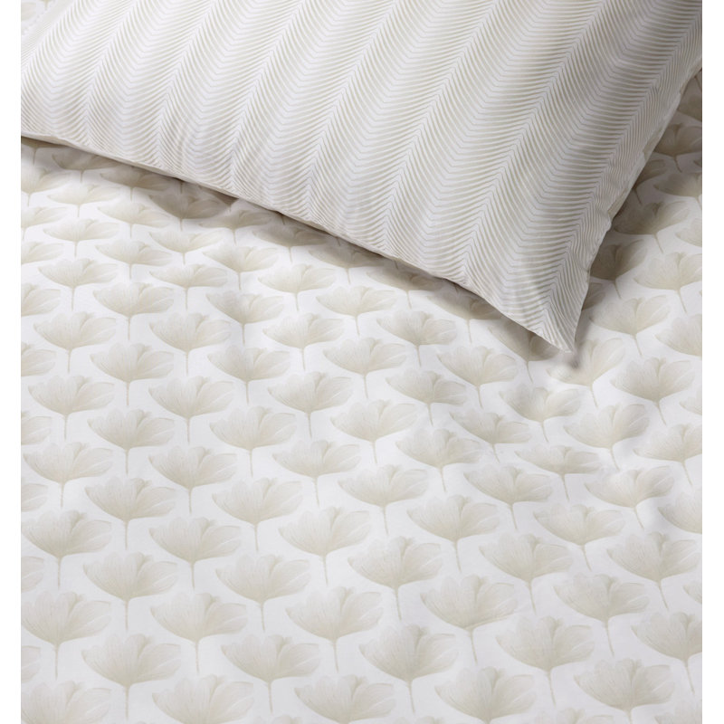 Edna Duvet Cover, Full / Double Duvet Cover, White/Beige