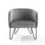 Fauteuil demi-tonneau en velours 25,5 po Livingston-1892632900