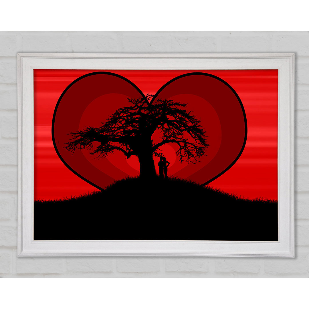 Lovers At Love Tree - Einzelne Bilderrahmen Kunstdrucke