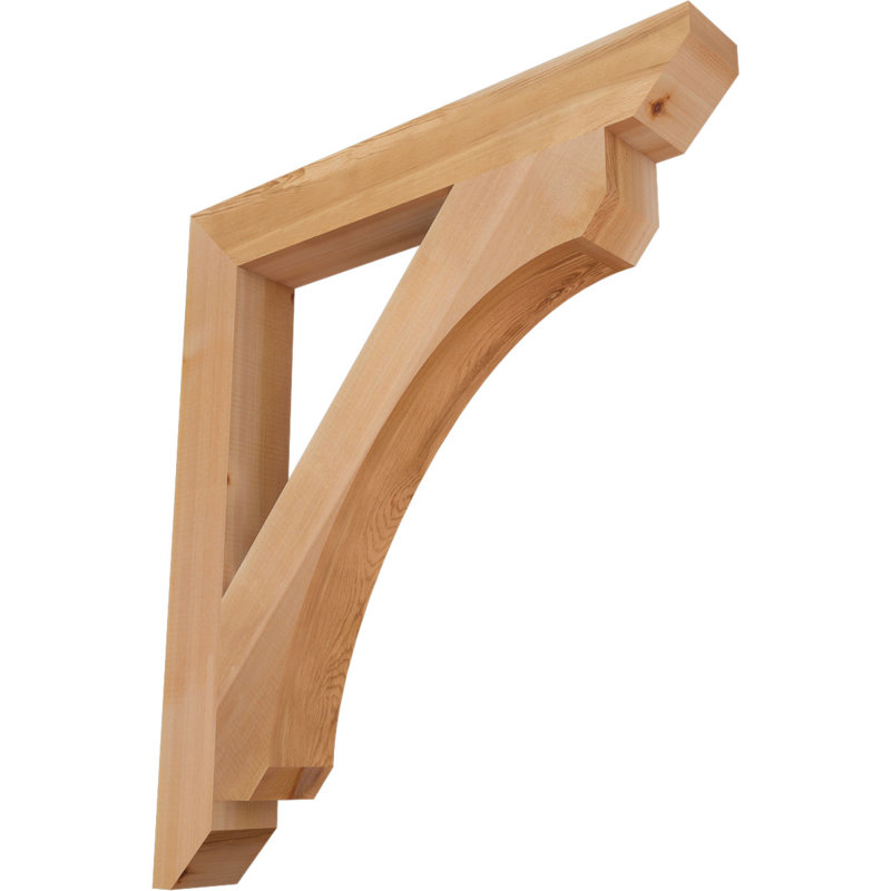 Support en bois / corbeau, Cèdre rouge de l'Ouest (lisse), H 34 po x l 3,5 po x P 30 po