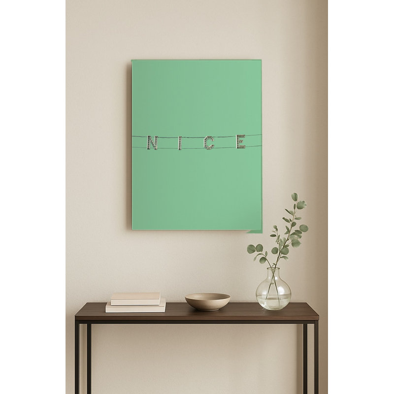 NICE — Portrait en métal mural, 30" H x 20" W