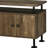 Metal Frame Rustic Oak & Black Finish Tv Stand With 4 Open Compartment And Door Storage For 50-59 Inch Flat Screen Tvs 50 - 59 Screens