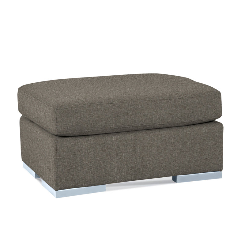 Memphis Ottoman, Gray Sugar Performance; 0863-84, Frost White