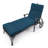 72" x 21" Federal Solid Outdoor Chaise Lounge Cushion with Ties and Loop-750722136