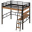 Lit mezzanine en métal avec bureau intégré et tablette Marthvale-1097108138