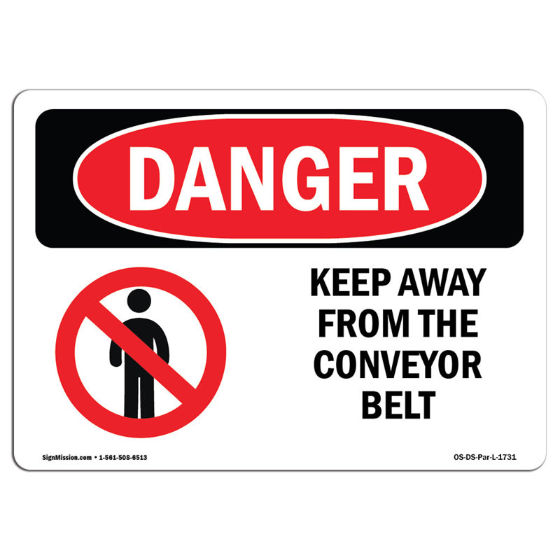 Danger Sign, 18" H x 24" W x 0.1" D