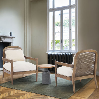 Comfy Set of 2 Living Room Chairs Reading Chairs Accent Chairs Arm Chairs