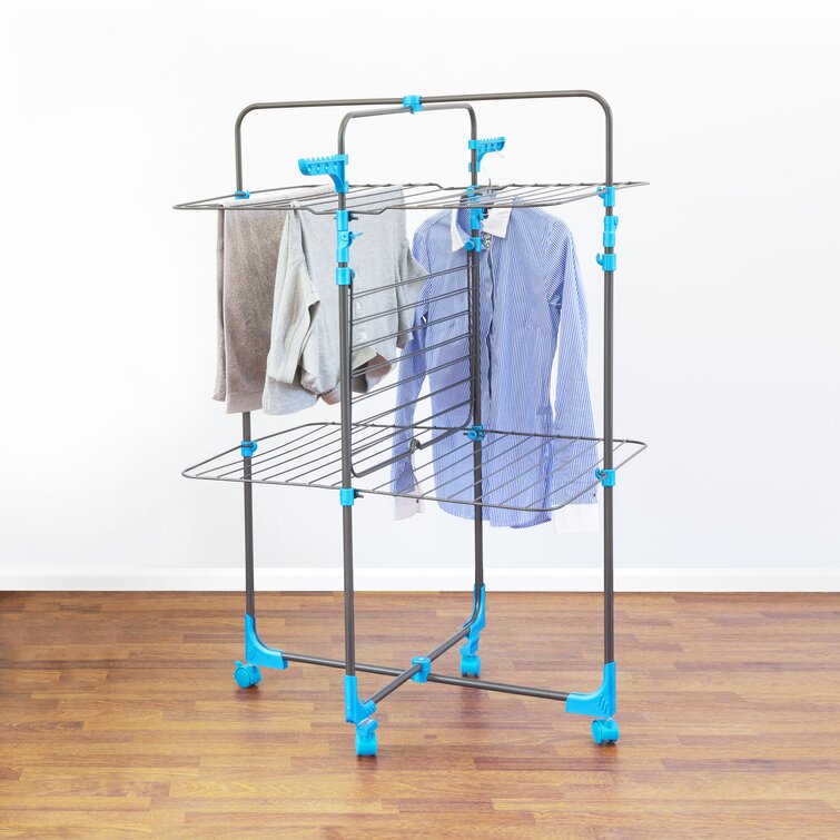 Daytek Glider Clothes Drying Rack, 65 Feet Drying Space, Blue