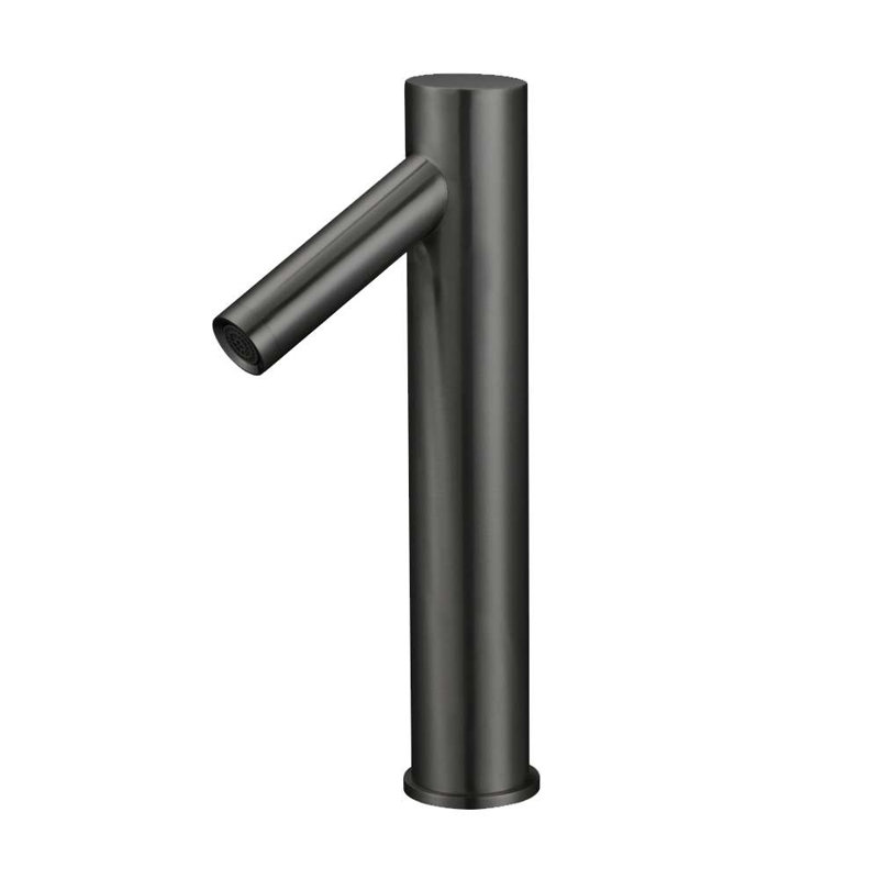 Fontana Vessel Sink and Black Touchless Tall Motion Sensor Faucet Set