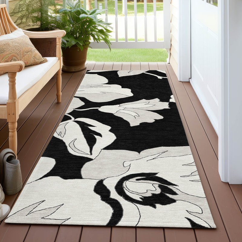  Tapis d'extérieur antidérapant Malchow, Tapis de couloir 2 pi 3 po x 7 pi 6 po
