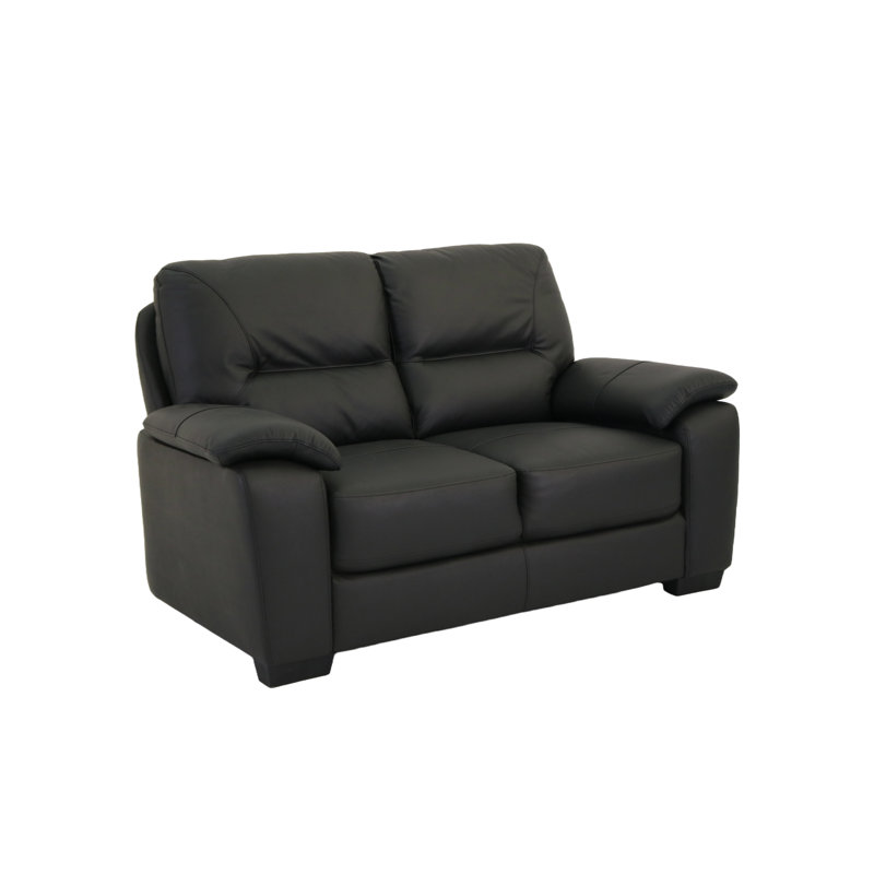 Nafissa 3 Seater or 2 Seater Genuine Leather Sofa, Black, 2