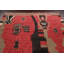 Tapis rouge en laine noué à la main de conception unique 8 pi 3 po x 10 pi 10 po marocain