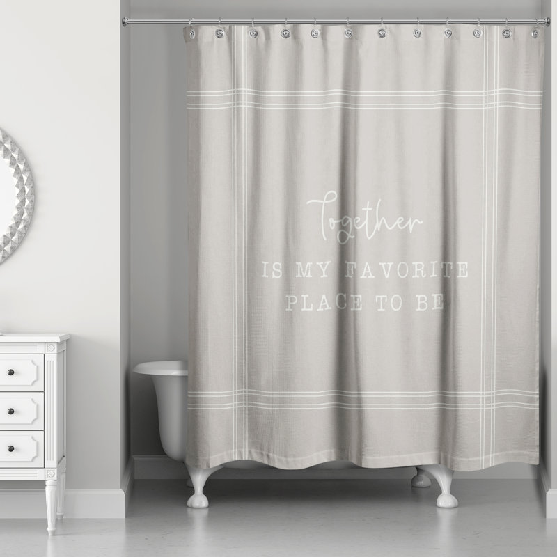 Perine Shower Curtain, Gray