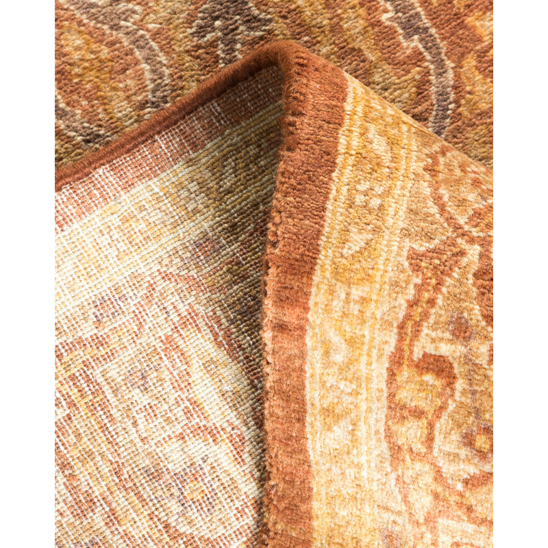 Tapis unique en laine noué à la main 4 pi 3 po x 6 pi 1 po Reggie New Age