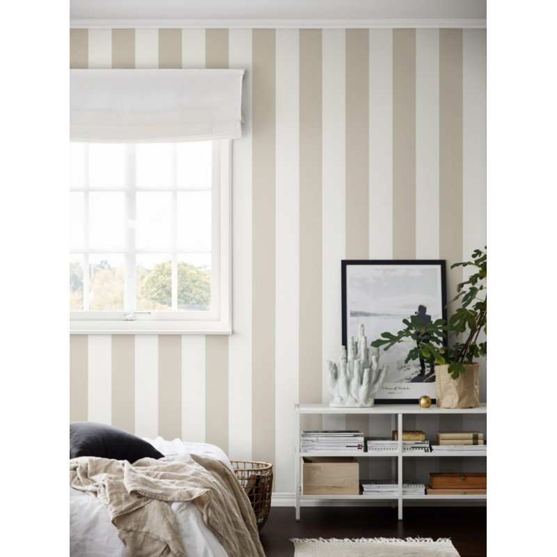 Jordnara Striped Wallpaper Roll by Studio Sandberg, Clay