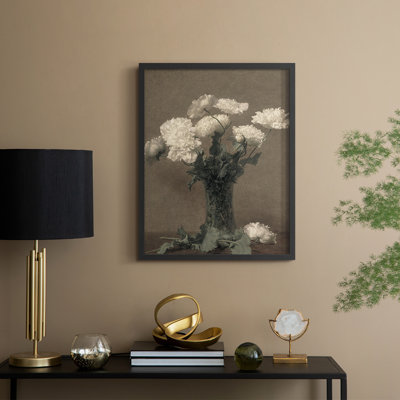 Reproduction florale vintage encadrée CCXL - bois massif