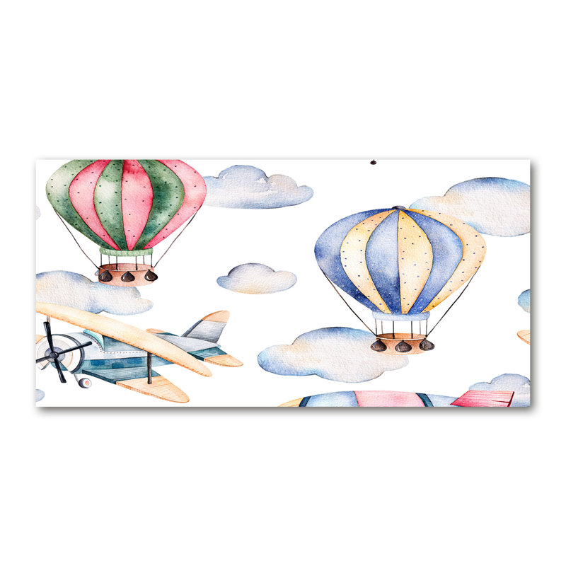 Planes And Balloons - Wrapped Canvas Print