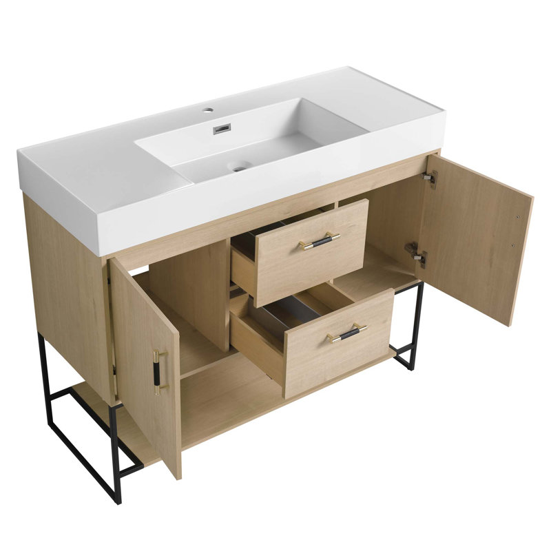 Conception de meuble-lavabo autoportant