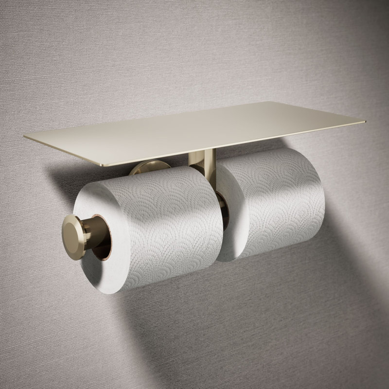 Components™ Covered Double Toilet Tissue Holder, Gold