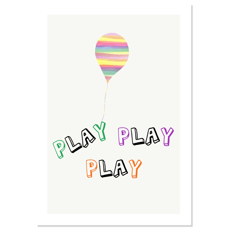 Play Play Play, impression sur papier, H 40 po x l 28 po x P 1 po, Papier