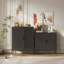 Armoire de rangement en métal avec 2 portes et 2 tablettes réglables-726608406