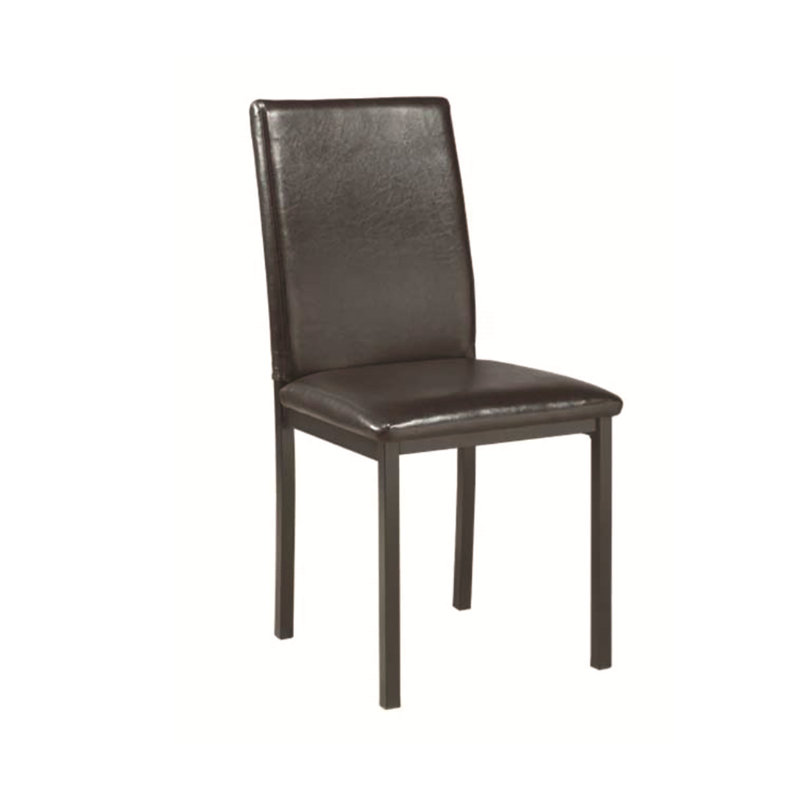 Chaise d'appoint rembourrée Gilberta, Noir, 4