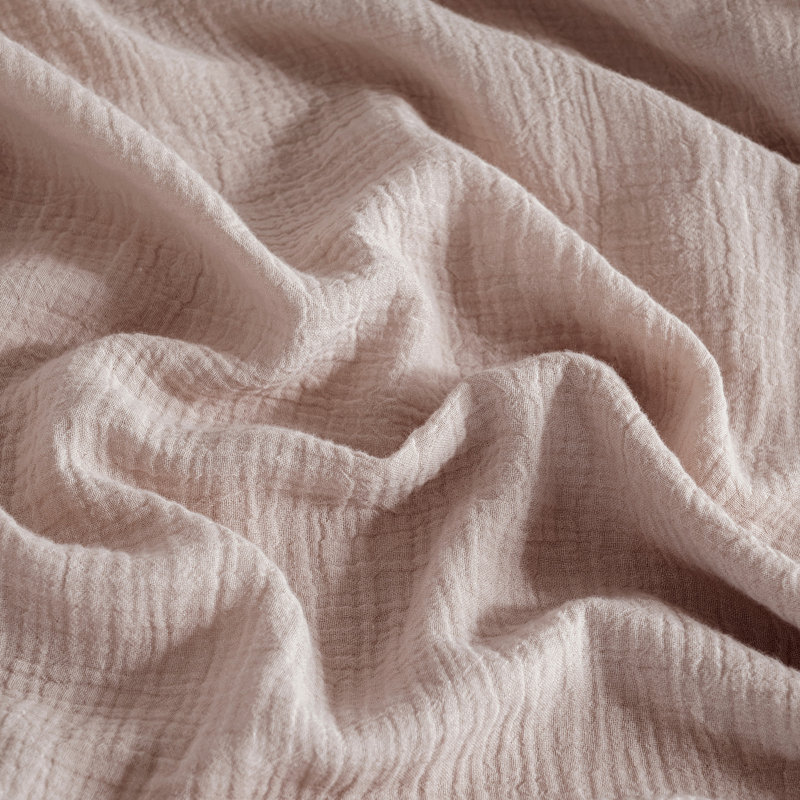 Solayne Muslin Duvet Cover Set 100% Cotton Double-Layer Linen Like Gauze Comforter Cover 3 Pieces Breathable & Lightweight For All Season