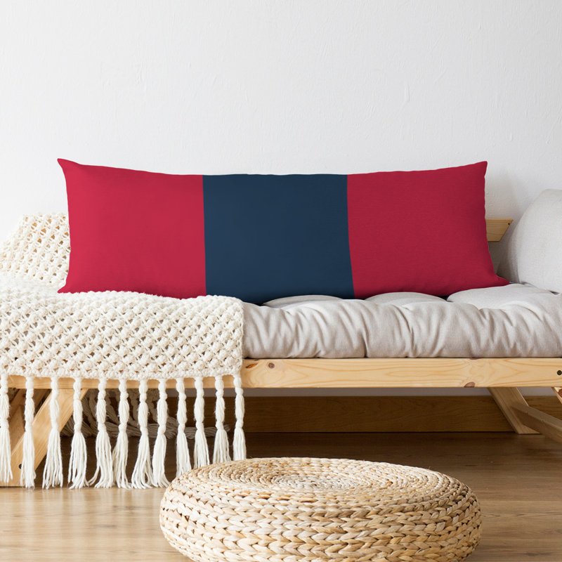 Stripes Medium Polyester/Polyfill Body Pillow, Red/Dark Blue, New England Football
