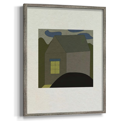 Mountain House I, reproduction encadrée - bois massif