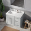 Meuble-lavabo simple avec plateau en quartz Disar-122120500-122120497