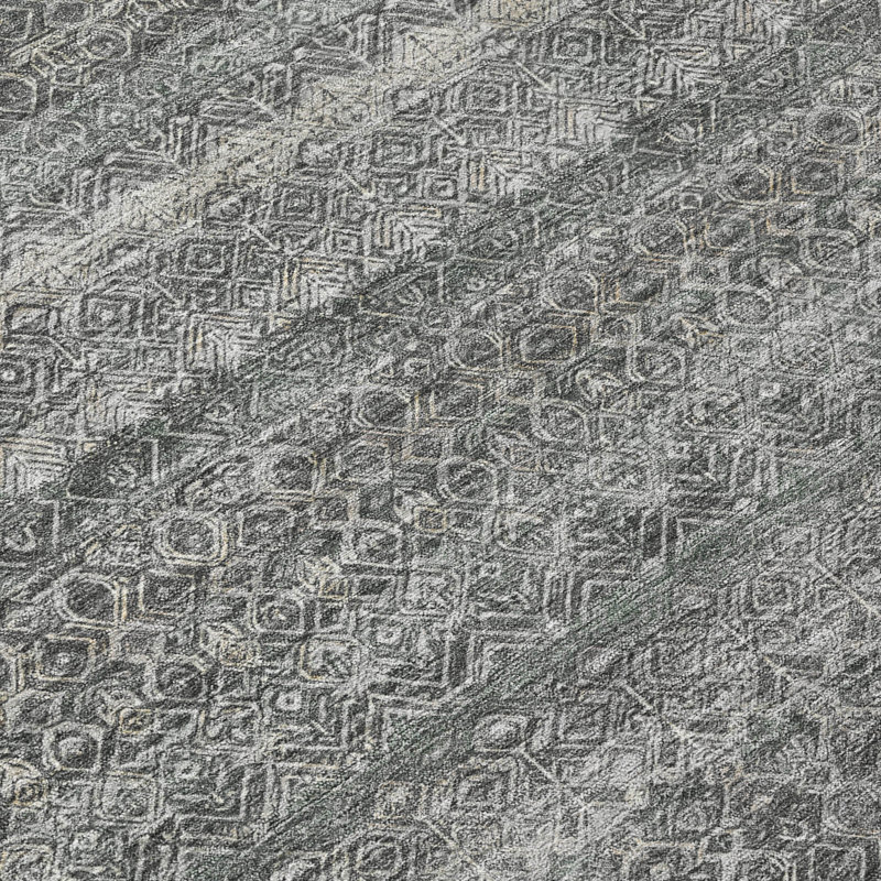 Tapis intérieur / extérieur lavable à la machine Xhevrie, Rectangle 9 pi x 12 pi