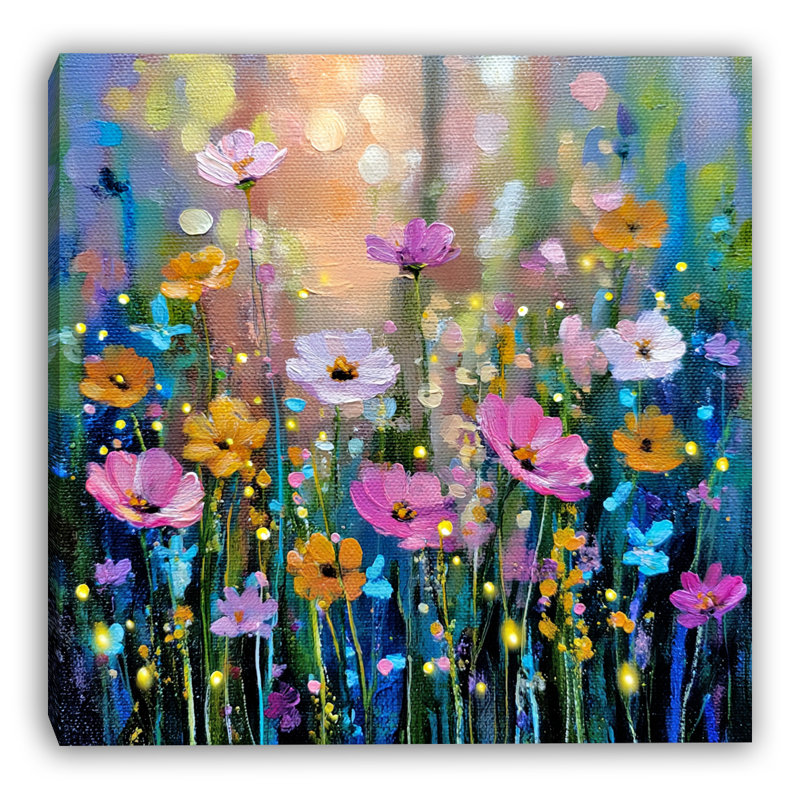«Midnight Meadow Lights», art mural sur toile tendue, 20"W x 20"H x 1.5"D