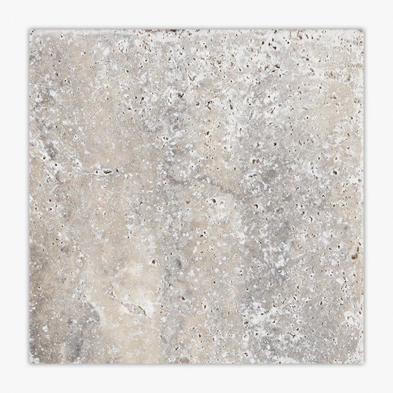 Silver Tumbled 6x6 Travertine Tile
