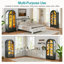 Vitrine de rangement arquée avec lumières DEL, luminosité réglable et induction humaine intelligente-1258944818