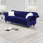 Ensemble de canapé 2 pièces Meuble de salon en velours indigo rembourré Causeuse en cristal