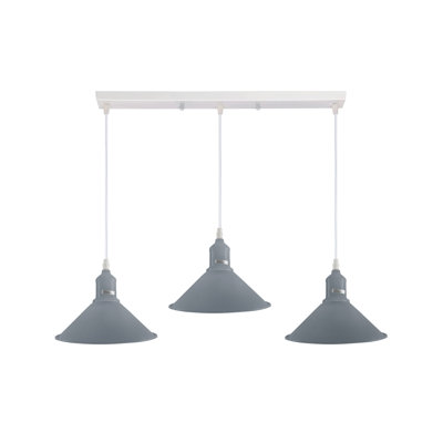 Dutcher 3 - Light Silver Kitchen Island Pendant
