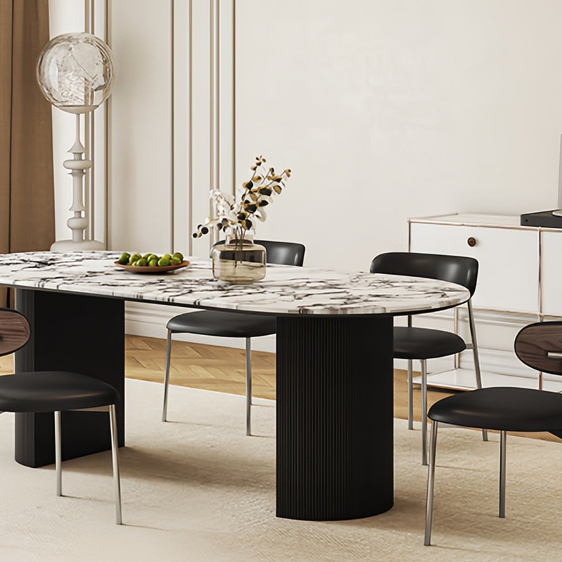 Petite table et chaise de salle à manger exquise, H 29,5 po x L 70,8 po x l 31,4 po