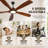 72-Inch wood Ceiling Fan with light