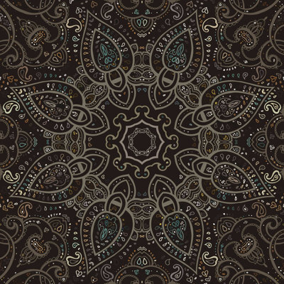 Mandala. Motif décoratif indien. par Katyau - impression sur toile tendue