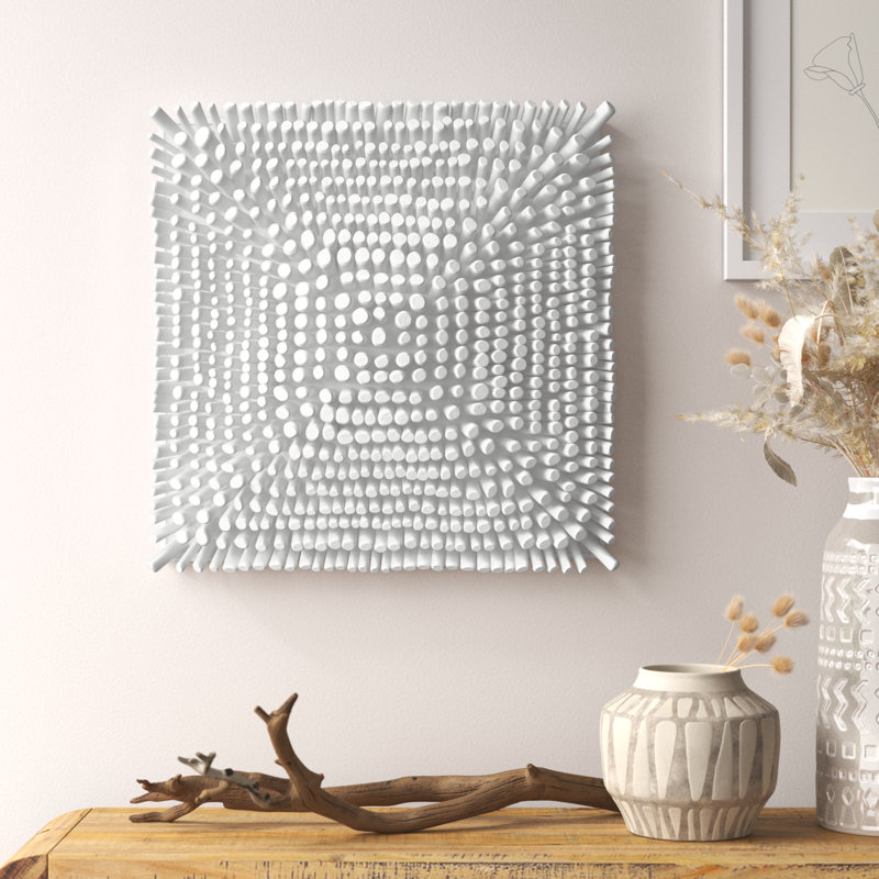 Portside Solid Wood Wall Decor, White