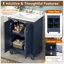 Meuble-lavabo moderne de 24 po de conception simple et élégante avec rangement à fermeture en douceur, tablette réglable, meuble-lavabo avec lavabo en céramique-1679330209