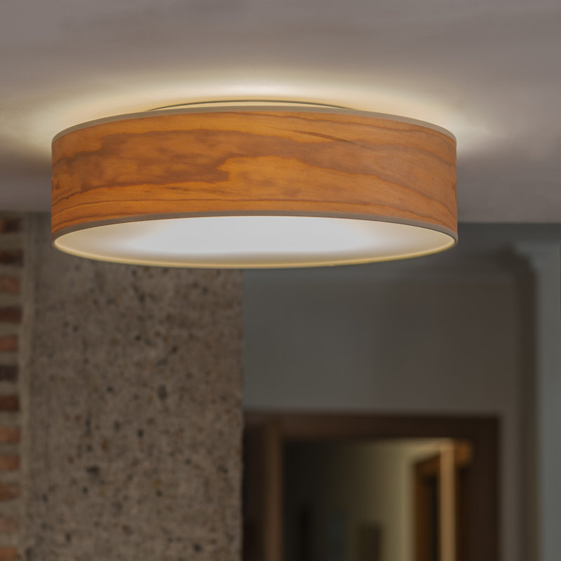 Tsuri Wood Flush Mount, Cherry, 10 cm H x 40 cm W x 40 cm D