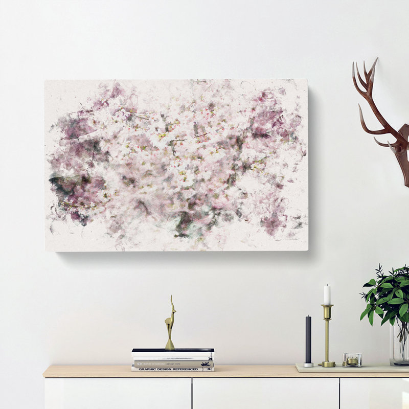 Pink Cherry Blossoms - Wrapped Canvas, 35cm H x 50cm W x 3cm D