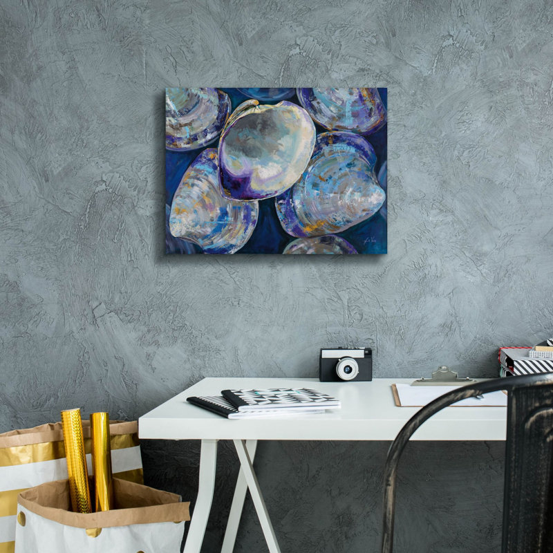 Highland Dunes «Quahog Dig» par Jeanette Vertentes, art mural sur toile, H 12 po x l 16 po x P 0,75 po