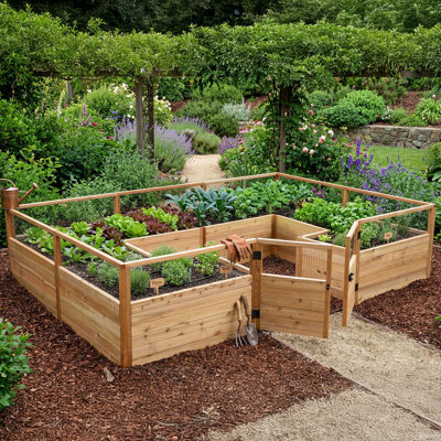12 ft. W x 8 ft. D Cedar Garden in a Box