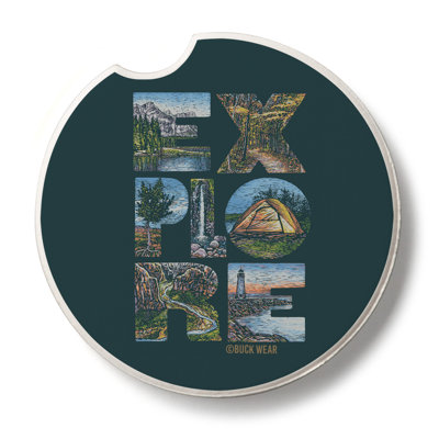 Explore 1 Pack Absorbent Stone Car Coaster