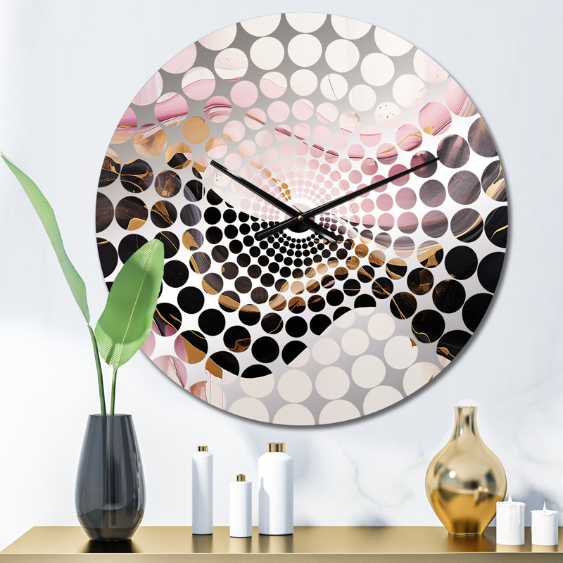 Liyat - Horloge murale peinture abstraite, Petit