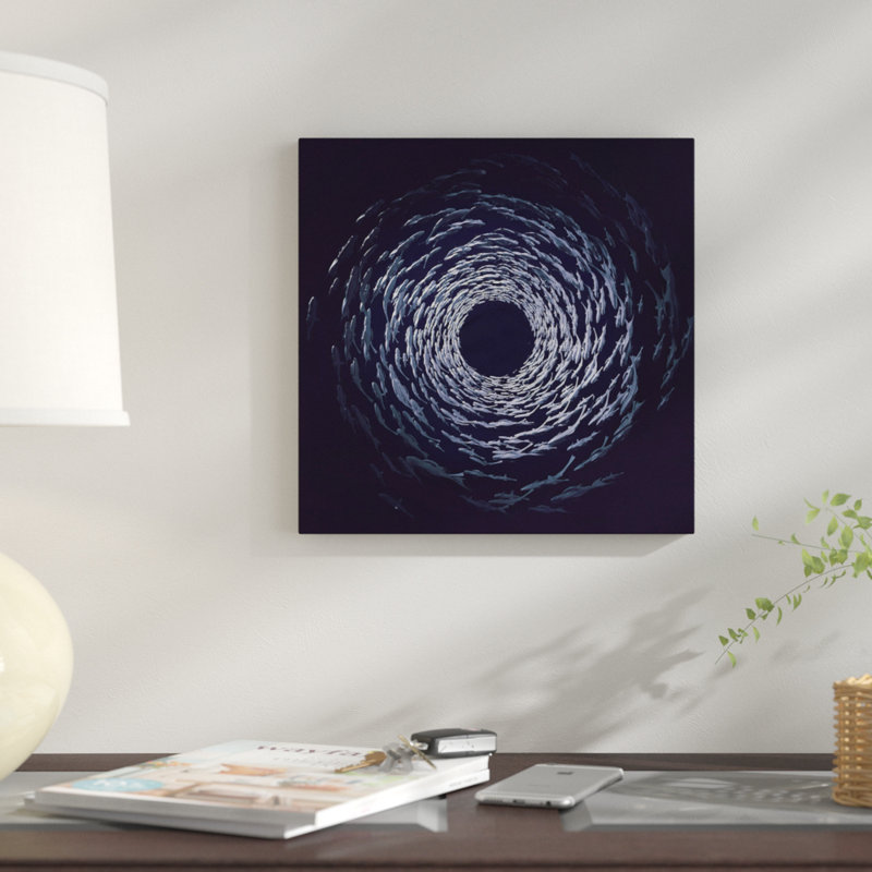 « hukku », reproduction d’impression sur toile tendue, H 48 po x l 48 po x P 1,5 po, Toile tendue, Pas de tapis